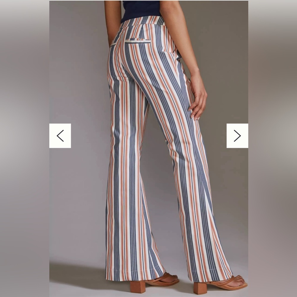 Anthropologie stripped flare pants size 4 - Picture 3 of 8